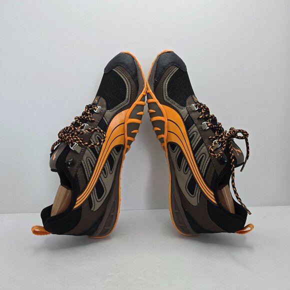 Puma | Fells Trail brown orange sporty low-top gorpcore sneakers | MENS 9 - Picture 9 of 10